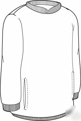 Weather resistant pullover, long sleeve, med., black