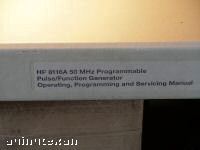 Hp 8116A pulse/function generator operating manual