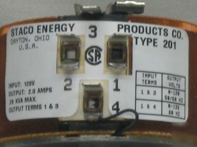 Staco energy products variable transformer 201