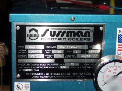 Sussman electric boiler steam generator never used 3 kw