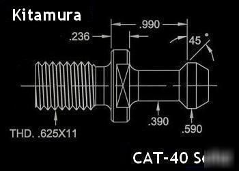 Kitamura cnc cat-40 solid retention knobs