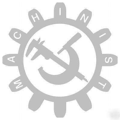 Machinist logo decal sticker - micrometer caliper
