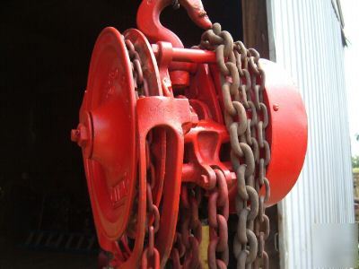 1.5 ton chain fall hoist yale motor bb lift engine shop