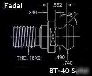 Fadal cnc bt-40 solid retention knobs
