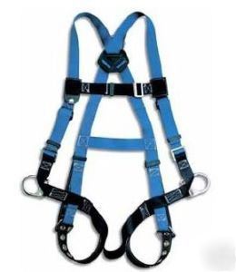 Fall arrest safety harness with 3 d-ring mating #9404