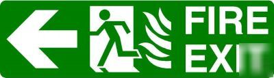 Fire exit left or right sign/notice