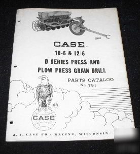 Ji case 10 6 12 6 d press plow press grain drill no 781