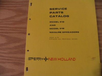 New holland 512 518 manure spreader parts catalog