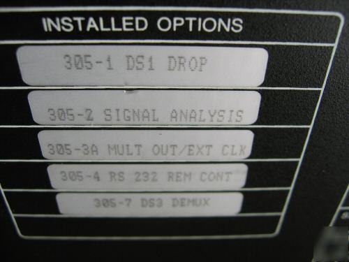 Ttc acterna t-berd 305 DS3 analyzer w/ options