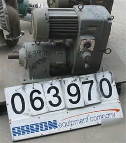 Used: us vari-drive motor, 5 hp, 230/460 1745 rpm, gear