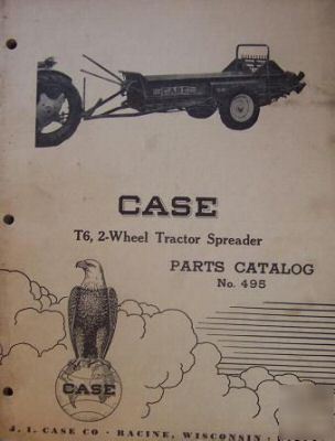 1951 case T6 manure spreaders original parts manual