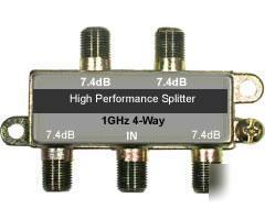1GHZ 4-way digital coax high performance splitter