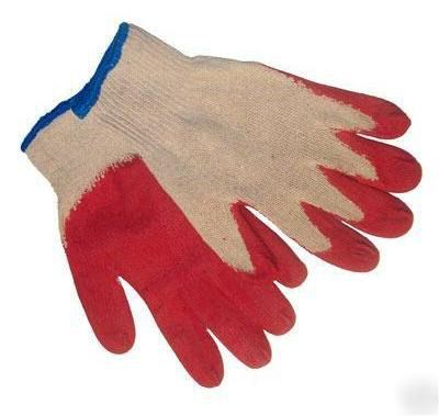 90 pair cotton shell and latex palm work gloves
