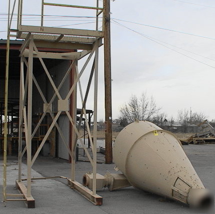 Bag house cyclone bulk material handling dust separator