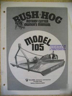 Bush hog 105 rotary cutter operator manual