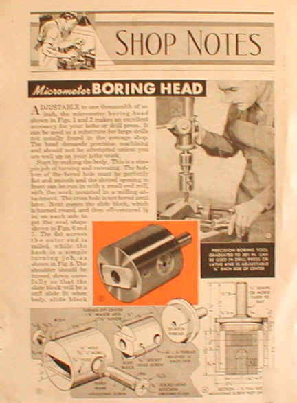 Micrometer adjustable boring head plans 4 lathe or mill