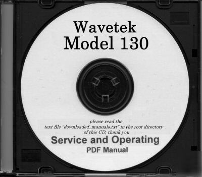 Wavetek model 130 instruction manual - please read faq