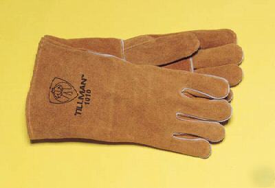 Bulk tillman 1010 split cowhide welding gloves - large