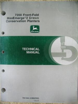 John deere 7200 ff maxemerge 2 planter technical manual