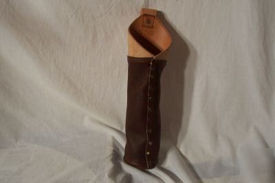Leather iron workers welding rod pouch made in the usa
