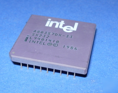 New alu A80387DX-33 intel coprocessor pga 