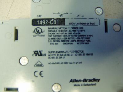 Allen bradley 15/2HP circuit breaker m/n: 1492-CB1 G150