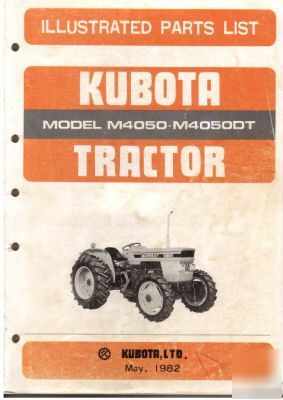 Kubota M4050 and M4050-dt tractor spare parts book