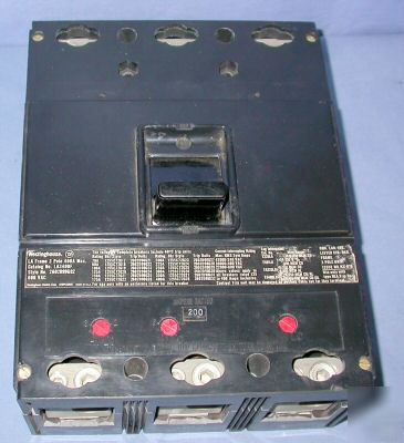 Westinghouse LA3200-s circuit breaker 200 amp max 3-p