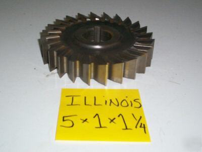 Nos illinois straight th side milling cutter 5X1