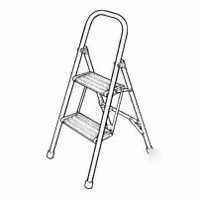 Werner 244 aluminum utility ladder, 200 pound rated 244