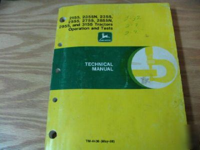 John deere 2155 to 3155 o&t technical manual
