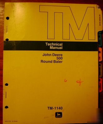John deere 500 round baler technical repair manual jd