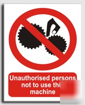 Not to use machine sign-s. rigid-200X250MM(pr-012-re)