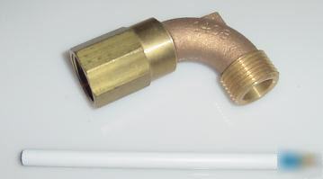 Brass pipe elbow Â¾â€ male/female 