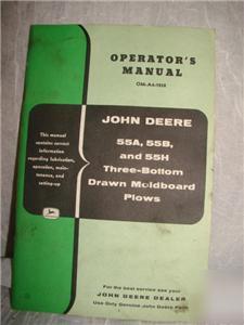 John deere three-bottom drawn moldboard plow op manual