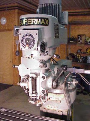 New supermax 2HP vari-speed vertical mill all 2 axis dro
