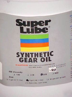 Super lube synthetic gear oil H1 food grade / 5-gallon