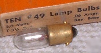 Ge-49 hickok tube test bias pot fuse bulb lamp brass /2