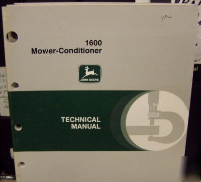 John deere 1600 mower conditioner repair manual