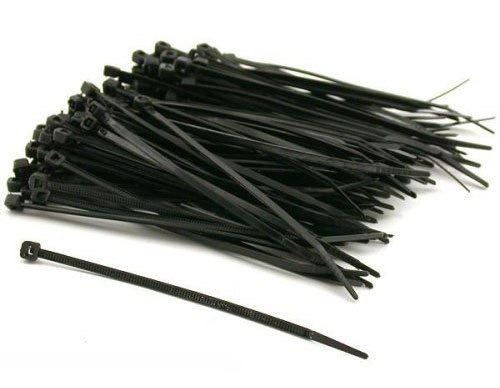 50 uv black stnd nylon cable ties 24
