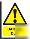 Danger dust sign-adh.vinyl-200X250MM(wa-056-ae)
