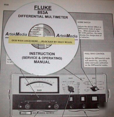 Fluke 853A instruction manual (operating & service)