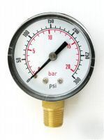50MM pressure gauge base entry 0-300 psi air and oil