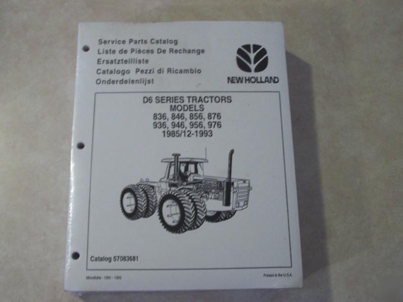 New holland D6 series tractor parts catalog new