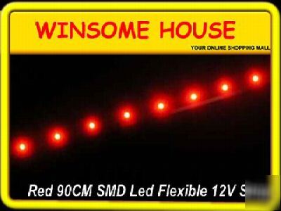 *brightest* 12V red 90 led flexible car smd led strip