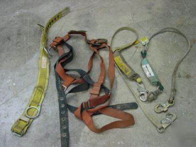 Harness lap belt and lanyerds