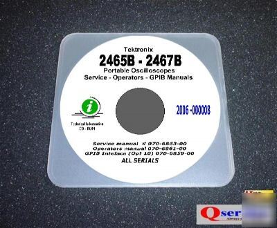 Tektronix tek 2465B service+operators+gpib manuals cd