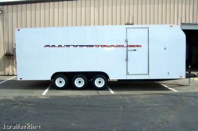 Motorcycle atv car hauler utility 18' enclosed trailer 