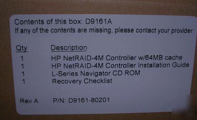 Netraid 4 channel controller 64BIT pci, hp 5065-1689