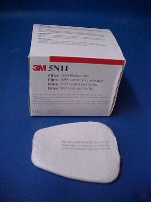 New (10) 3M 5N11 N95 particulate respirator prefilters